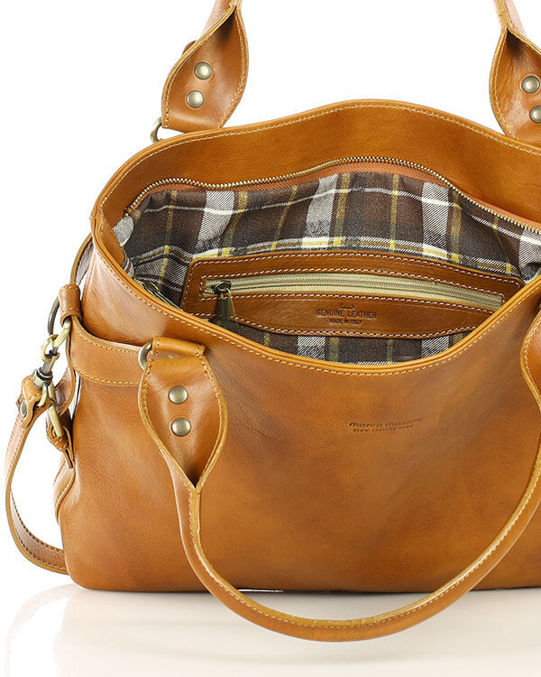 LONDON Damska biznesowa torba na ramię z włoskiej skóry.