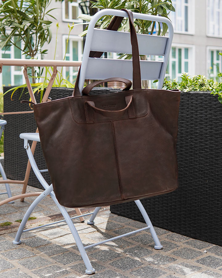 TREVISO. Damska torba na ramię Tote Bag z włoskiej skóry naturalnej