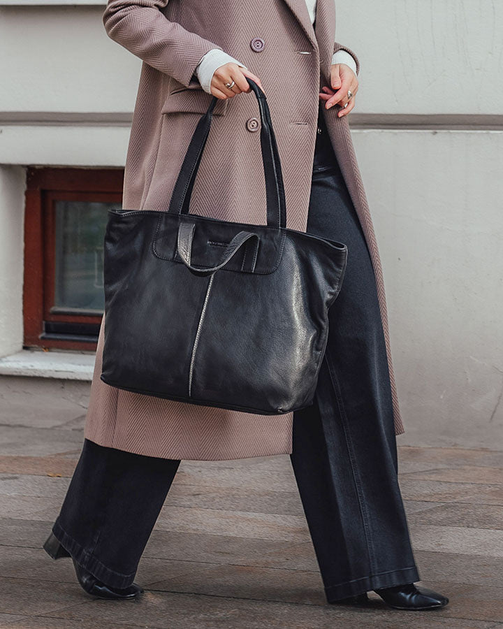 TREVISO. Damska torba na ramię Tote Bag z włoskiej skóry naturalnej