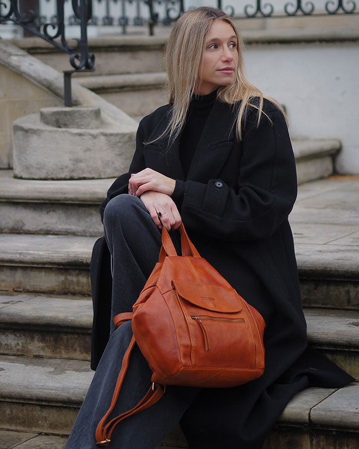 BOCCACCIO. Damski plecak miejski z włoskiej skóry naturalnej