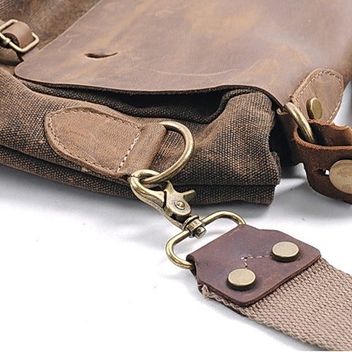 MAIL VINTAGE Duża damska materiałowa torba na ramię crossbody XXL