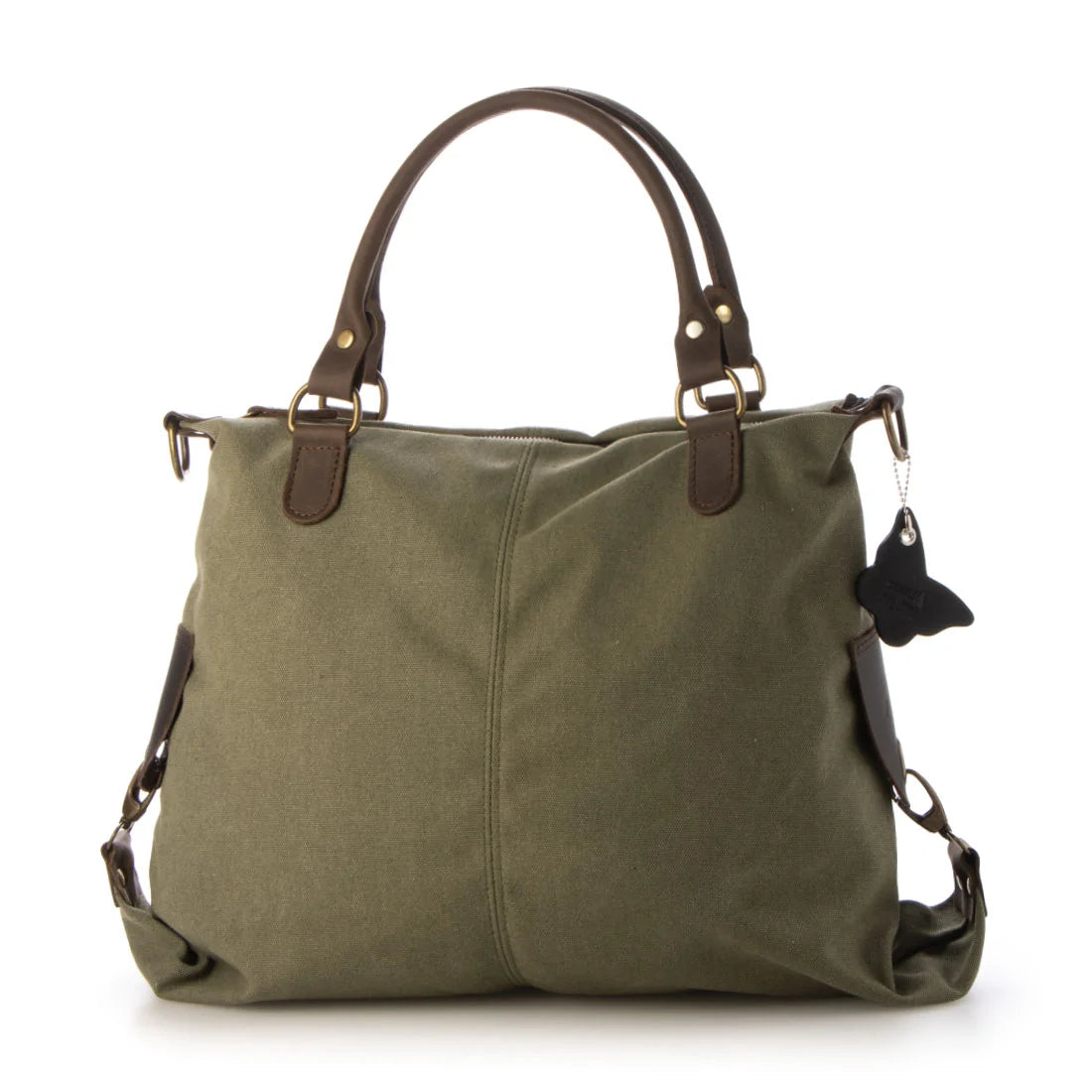 KOUKO HOBO Duża damska torba na ramię XXL z grubej bawełny i skóry