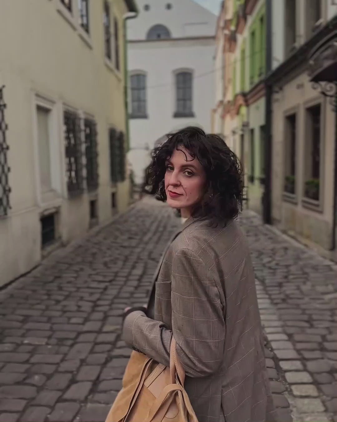 TREVISO Sue. Damska torba na ramię TOTE BAG z włoskiego zamszu